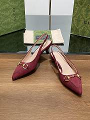 Gucci Women's Horsebit Canvas Pump 4.5cm - 3