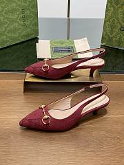 Gucci Women's Horsebit Canvas Pump 4.5cm - 2