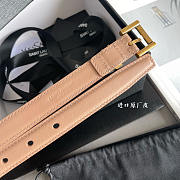 YSL Cassandre Thin Belt Beige 2cm - 5