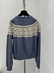 Celine Blue Triomphe Cardigan - 5