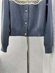 Celine Blue Triomphe Cardigan - 3