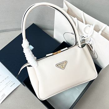 Prada White Medium Leather Shoulder Bag 28x18x11cm