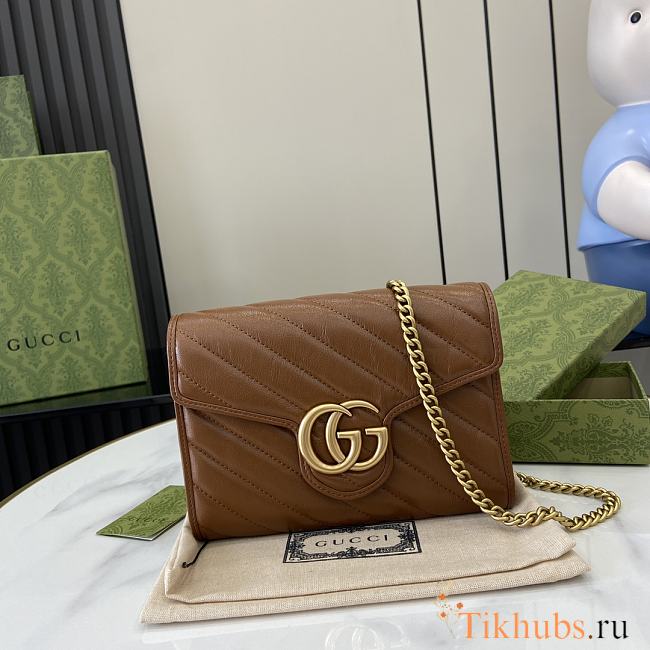 Gucci Marmont Woc Bag Brown 20cm - 1