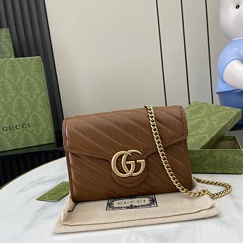 Gucci Marmont Woc Bag Brown 20cm