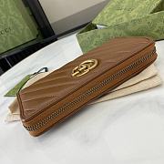 Gucci GG Marmont Zip-around Wallet Brown 19x2cm - 3