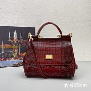 Dolce & Gabbana Sicily Handbag Red 25x20x12cm - 1