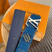 Louis Vuitton LV Initiales 40mm Reversible Belt Blue  - 3
