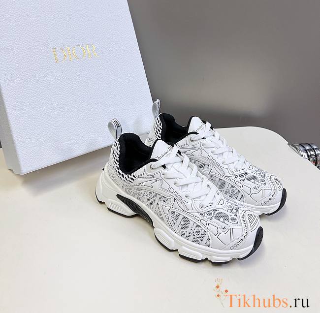 Dior Vibe Sneaker White Mesh Oblique Motif  - 1