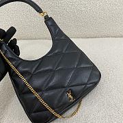 YSL Sade Hobo Lambskin Black Bag 21x19x4cm - 4