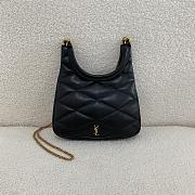 YSL Sade Hobo Lambskin Black Bag 21x19x4cm - 3