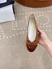 Chanel Ballerina Brown Suede Flat - 2