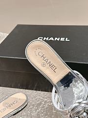 Chanel Silver Slides - 5