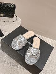 Chanel Silver Slides - 2