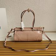 Prada Medium Leather Handbag Pink 32x15.5x12cm - 3