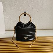 Prada Nappa Leather Mini Bag Black 15x19x8cm - 1