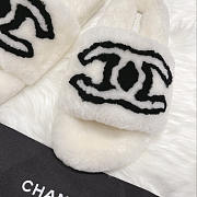 Chanel CC Fur Slides White - 3