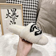 Chanel CC Fur Slides White - 2