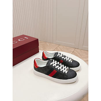 Gucci Ace Sneaker With Web In Black