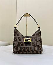 Fendi Zucca V-Shaped Mamma Bucket Shoulder Bag 29×4×24cm - 1