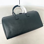 Prada Saffiano Leather Duffle Bag Black 50x27.5x25cm - 3