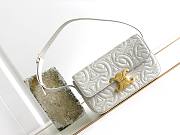 Celine Triomphe Shoulder Bag White 20x10x4cm - 1