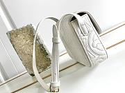 Celine Triomphe Shoulder Bag White 20x10x4cm - 3