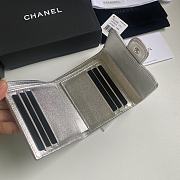 Chanel Wallet Silver Lambskin 10.5x11.5x3cm - 5