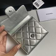 Chanel Wallet Silver Lambskin 10.5x11.5x3cm - 4