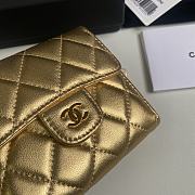 Chanel Wallet Gold Lambskin 10.5x11.5x3cm - 2