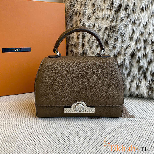 Moynat Rejane PM Brown Silver 26cm - 1