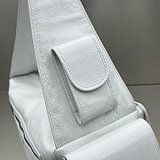 Balenciaga Superbusy Large Sling Bag White Lambskin 41x28x18cm - 6