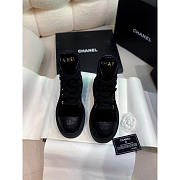 Chanel Ankle Boots Suede Calfskin Lambskin Black - 3