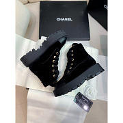 Chanel Ankle Boots Suede Calfskin Lambskin Black - 2