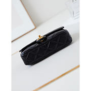 Chanel Classic Flap Bag Leather Black 20x13x4.5cm - 5