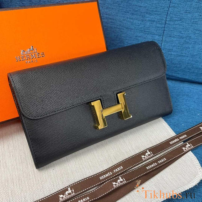 Hermes Constance Milkshake Black Gold Buckle 22x11cm - 1