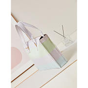 Chanel Printed Denim Gold Shopping Bag Light Pink 45x30x9.5xm - 4