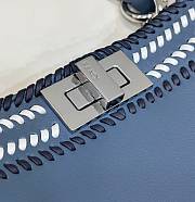 Fendi Peekaboo ISeeU Small Bag Blue 27x21x11cm - 5