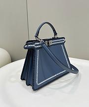 Fendi Peekaboo ISeeU Small Bag Blue 27x21x11cm - 4