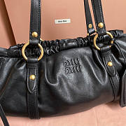 Miu Miu Joie Nappa Leather Black Bag 44x16x10.5cm - 6