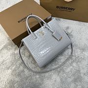 Burberry Embossed Leather Mini Frances Bag Grey 27 x 11 x 20 cm - 1
