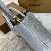 Burberry Embossed Leather Mini Frances Bag Grey 27 x 11 x 20 cm - 2
