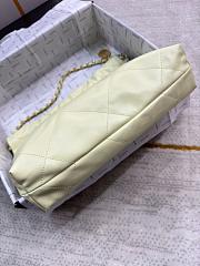Chanel 22 Handbag Shiny Calfskin Cream Gold 37x35x7cm - 4