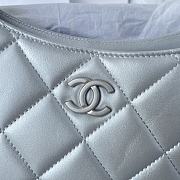 Chanel Hobo Bag Silver 28x25x8cm  - 5