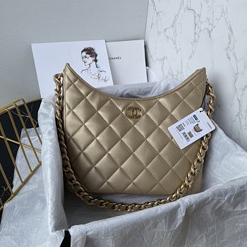 Chanel Hobo Bag Gold 28x25x8cm