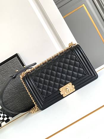 Chanel Leboy Bag Black Caviar Gold 25cm