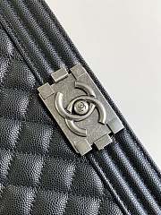 Chanel Leboy Bag Black Caviar Silver 25cm - 3
