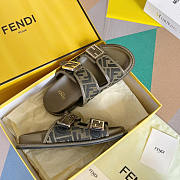 Fendi Feel Sandals Sandals Fabric FF Olive Green - 3