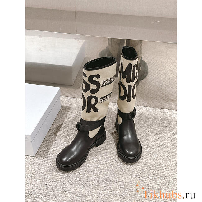 Dior D-Major Boot Warm Taupe Black Miss Dior - 1
