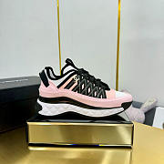 Chanel Sneakers Silk Cowhide Tarps Black Pink White - 1