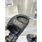 Chanel Leather Dad Sandals Black - 4